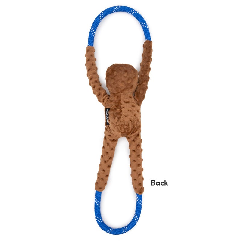 ZippyPaws RopeTugz - Durable Dog Pull Rope Toy, Interactive Tug of War for Large, Medium, & Small Dogs, Squeaky Pet Products to Keep Them Busy, Made with Heavy Duty Climbing Rope - Sloth - Image 3